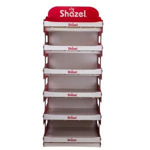 Ahşap derin teşhir standı – önden görünüm