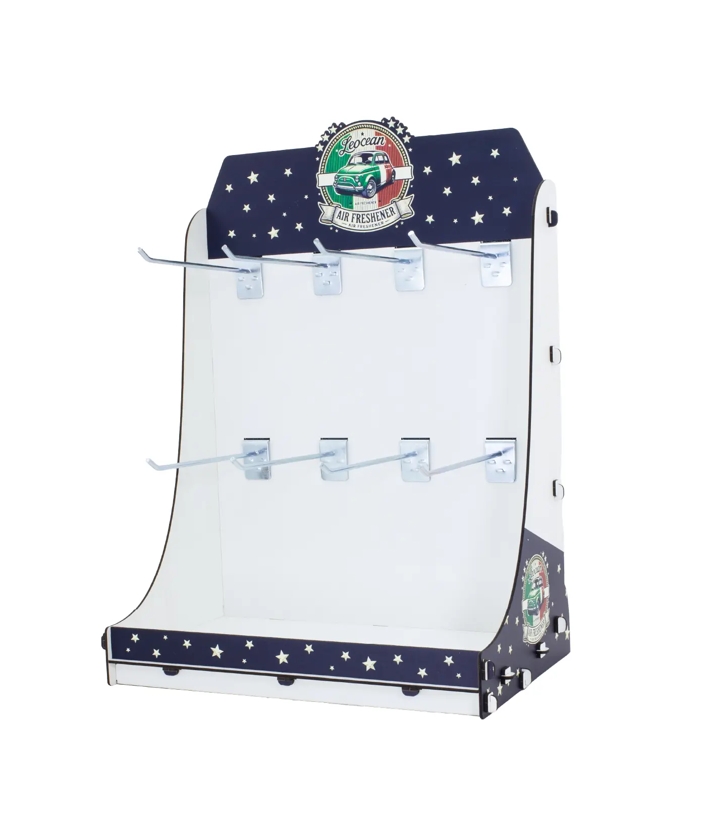 Askılı masaüstü ahşap stand – soldan görünüm