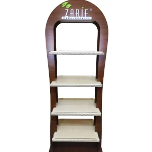 Ahşap çift yönlü stand – karşıdan görünüm