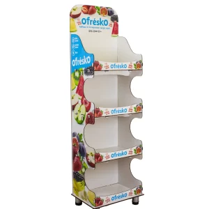 Metal ayaklı ahşap stand – sağdan görünüm